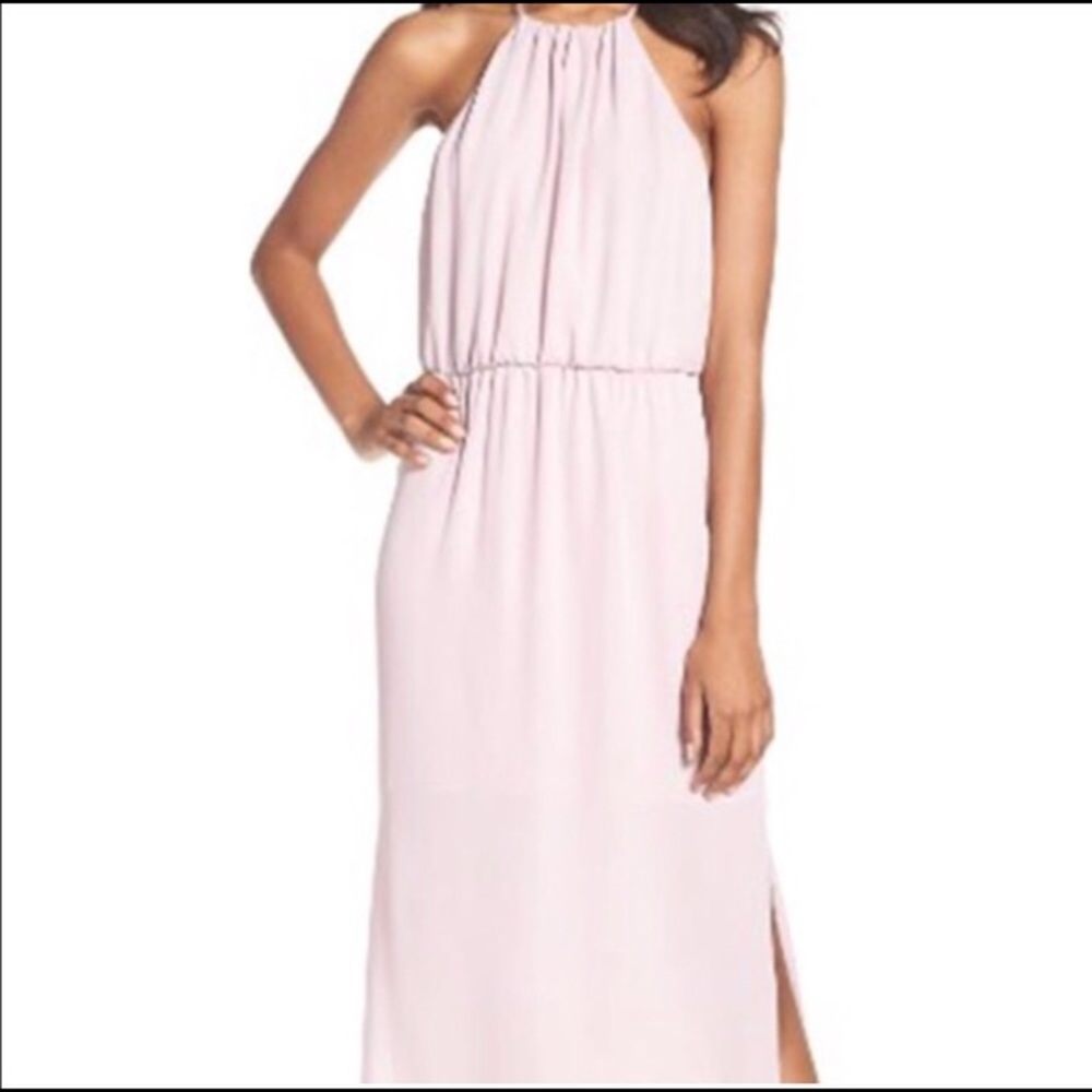 Charles Henry Maxi Lavender Chiffon Dress